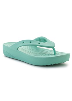 Japonki Crocs Classic Platfrom Flip W Oxygen 207714-3UG zielone ze sklepu ButyModne.pl w kategorii Klapki damskie - zdjęcie 182004620