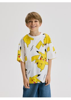 Reserved - Bawełniany t-shirt Pokemon - złamana biel ze sklepu Reserved w kategorii T-shirty chłopięce - zdjęcie 182012034