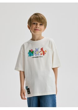 Reserved - T-shirt Pokémon - złamana biel - id: 933EG-01X - marki Reserved - 182012053 Reserved - T-shirt Pokémon - złamana biel ze sklepu Reserved w kategorii T-shirty chłopięce - zdjęcie 182012053