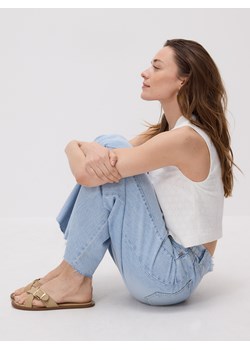 Reserved - Jeansy wide leg z przeszyciami - niebieski ze sklepu Reserved w kategorii Jeansy damskie - zdjęcie 182018072