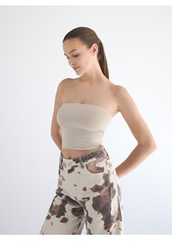 Reserved - Top bandeau - beżowy ze sklepu Reserved w kategorii Bluzki damskie - zdjęcie 182019210