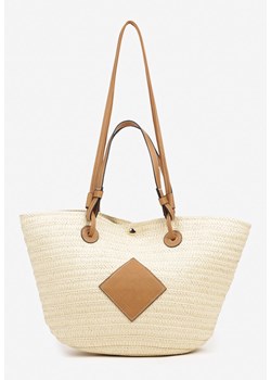 Beżowa Torebka w Stylu Boho z Plecionki Galofina ze sklepu born2be.pl w kategorii Torby Shopper bag - zdjęcie 182019883