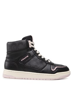 Sneakersy Coach Hi Top Coated Canvas CD304 Czarny ze sklepu eobuwie.pl w kategorii Buty sportowe damskie - zdjęcie 182023274
