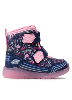 Śniegowce Skechers Power Paint 302653N/NVMT Granatowy ze sklepu eobuwie.pl w kategorii Buty zimowe dziecięce - zdjęcie 182023664