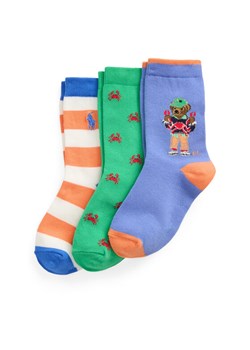 Zestaw 3 par wysokich skarpet dziecięcych Polo Ralph Lauren 443969087001 Kolorowy ze sklepu eobuwie.pl w kategorii Skarpetki dziecięce - zdjęcie 182024092