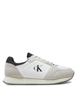 Sneakersy Calvin Klein Jeans Retro Sock Runner Mg Wmm YM0YM01152 Biały ze sklepu eobuwie.pl w kategorii Buty sportowe męskie - zdjęcie 182025514
