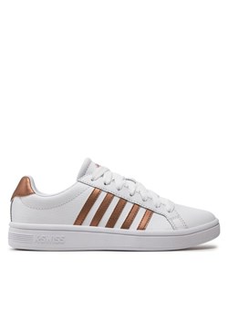 Sneakersy K-Swiss Court Tiebreak 97011-194-M Biały ze sklepu eobuwie.pl w kategorii Trampki damskie - zdjęcie 182025621