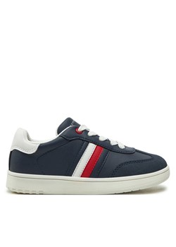 Sneakersy Tommy Hilfiger Stripe Low Cut Lace-Up Sneaker T3X9-33851-1269 M Granatowy ze sklepu eobuwie.pl w kategorii Buty sportowe dziecięce - zdjęcie 182025822