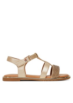 Sandały Tommy Hilfiger T3A2-33781-1372 M Złoty ze sklepu eobuwie.pl w kategorii Sandały dziecięce - zdjęcie 182025962
