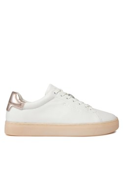 Sneakersy Calvin Klein Cupsole Lace Up Pearl HW0HW01897 Biały ze sklepu eobuwie.pl w kategorii Trampki damskie - zdjęcie 182025991