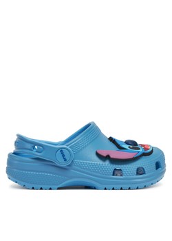 Klapki Crocs Stitch Classic Clog K 209464 Niebieski ze sklepu eobuwie.pl w kategorii Klapki dziecięce - zdjęcie 182026184