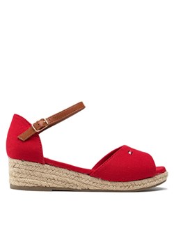 Espadryle Tommy Hilfiger Rope Wedge Sandal T3A7-32185-0048 S Czerwony ze sklepu eobuwie.pl w kategorii Espadryle damskie - zdjęcie 182026594