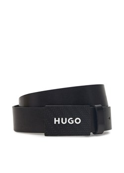 Pasek Męski HUGO 50536879 Czarny ze sklepu eobuwie.pl w kategorii Paski męskie - zdjęcie 182026634