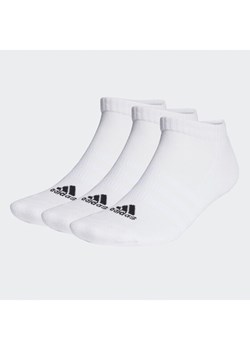 Skarpety stopki unisex adidas Cushioned Low-Cut Socks 3 Pairs HT3434 Biały ze sklepu eobuwie.pl w kategorii Skarpetki damskie - zdjęcie 182027800