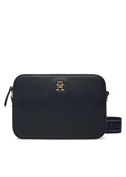 Torebka Tommy Hilfiger Th Logotape Camera Bag AW0AW17229 Granatowy ze sklepu eobuwie.pl w kategorii Listonoszki - zdjęcie 182027892