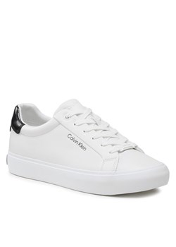 Sneakersy Calvin Klein Vulc Lace Up HW0HW01681 Biały ze sklepu eobuwie.pl w kategorii Buty sportowe damskie - zdjęcie 182027944