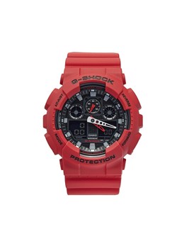 Zegarek G-Shock GA-100B-4AER Czerwony ze sklepu eobuwie.pl w kategorii Zegarki - zdjęcie 182028152
