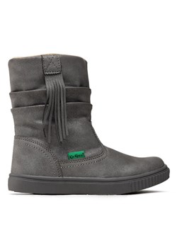 Kozaki Kickers Rumby 830171-30 Szary ze sklepu eobuwie.pl w kategorii Buty zimowe dziecięce - zdjęcie 182028342