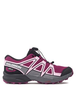 Trekkingi Salomon Speedcross Waterproof L47574300 Fioletowy ze sklepu eobuwie.pl w kategorii Buty trekkingowe dziecięce - zdjęcie 182028432