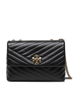 Torebka Tory Burch Kira Chevron Convertible Shoulder Bag 90446 Czarny ze sklepu eobuwie.pl w kategorii Kopertówki - zdjęcie 182028484