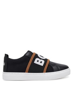Sneakersy BOSS J51655 M Czarny ze sklepu eobuwie.pl w kategorii Buty sportowe dziecięce - zdjęcie 182028870