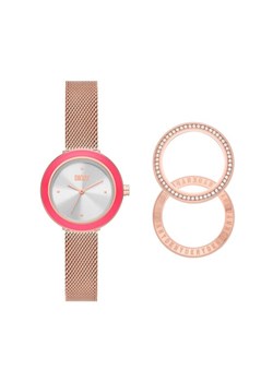 Zegarek DKNY Sasha NY6654SET Różowe złocenie ze sklepu eobuwie.pl w kategorii Zegarki - zdjęcie 182029232