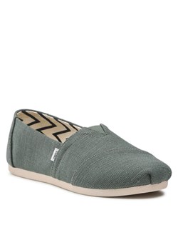 Półbuty Toms Alpargata 10017719 Zielony ze sklepu eobuwie.pl w kategorii Espadryle damskie - zdjęcie 182029350