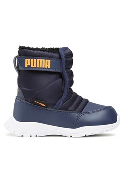 Śniegowce Puma Nieve Boot WTR AC Inf 380746 06 Granatowy ze sklepu eobuwie.pl w kategorii Buty zimowe dziecięce - zdjęcie 182029541