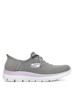 Sneakersy Skechers Summits-New Daily 150263/GYLV Szary ze sklepu eobuwie.pl w kategorii Buty sportowe damskie - zdjęcie 182030971
