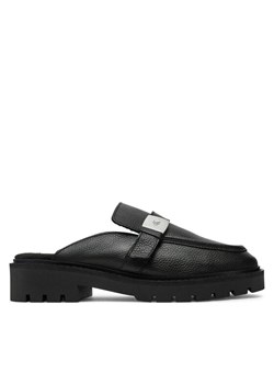 Klapki Calvin Klein Jeans Flatform Slipon Mg Lth YW0YW01655 Czarny ze sklepu eobuwie.pl w kategorii Klapki damskie - zdjęcie 182031012