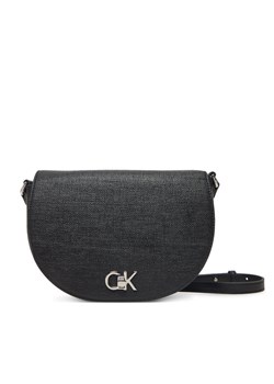 Torebka Calvin Klein Ck Hw Crossbody Saddle Bag_Tex K60K613233 Czarny ze sklepu eobuwie.pl w kategorii Listonoszki - zdjęcie 182031381
