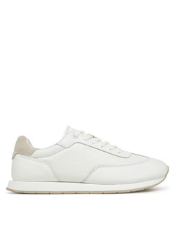 Sneakersy Calvin Klein Low Top Lace Up Tmbl Lth HM0HM01804 Biały ze sklepu eobuwie.pl w kategorii Buty sportowe męskie - zdjęcie 182031714