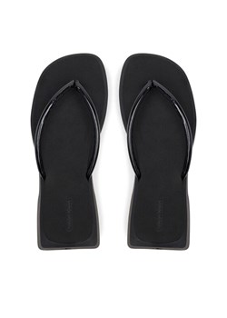 Japonki Calvin Klein Jeans Sq Low Wedge Sandal Stitch YW0YW01716 Czarny ze sklepu eobuwie.pl w kategorii Klapki damskie - zdjęcie 182031861