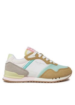 Sneakersy Pepe Jeans London Urban G PGS40002 Beżowy ze sklepu eobuwie.pl w kategorii Buty sportowe dziecięce - zdjęcie 182032874