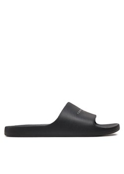 Klapki Tommy Jeans Tjw Printed Pu Pool Slide EN0EN02693 Czarny ze sklepu eobuwie.pl w kategorii Klapki damskie - zdjęcie 182033044