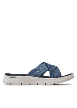 Klapki Skechers Go Walk Flex Sandal-Impressed 141420/NVY Granatowy ze sklepu eobuwie.pl w kategorii Klapki damskie - zdjęcie 182033240