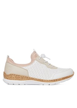 Sneakersy Rieker N4286-80 Biały ze sklepu eobuwie.pl w kategorii Buty sportowe damskie - zdjęcie 182033260