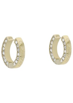 Kolczyki Guess Circle Lights JUBE03 160JW Żółte złocenie ze sklepu eobuwie.pl w kategorii Kolczyki - zdjęcie 182033313