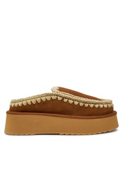 Kapcie Mou Clog Eskimo Platform FW681004A Brązowy ze sklepu eobuwie.pl w kategorii Kapcie damskie - zdjęcie 182033811
