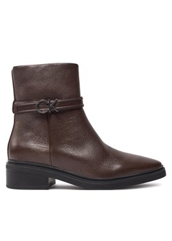Botki Calvin Klein HW0HW02183 Brązowy ze sklepu eobuwie.pl w kategorii Botki - zdjęcie 182034163