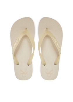 Japonki Calvin Klein Jeans Beach Sandal Flatform Tpu YW0YW01830 Écru ze sklepu eobuwie.pl w kategorii Klapki damskie - zdjęcie 182034351