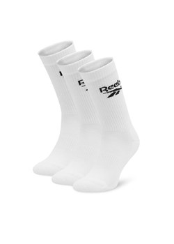 Zestaw 3 par wysokich skarpet unisex Reebok R0452-SS24 (3-pack) Biały ze sklepu eobuwie.pl w kategorii Skarpetki męskie - zdjęcie 182035091