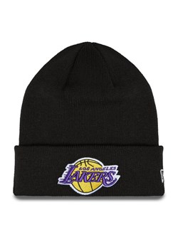 Czapka New Era Essential Cuff Beanie Los Angeles Lakers Hat 60348856 Czarny ze sklepu eobuwie.pl w kategorii Czapki zimowe męskie - zdjęcie 182035174