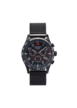 Zegarek Swiss Alpine Military 1746.9177 Czarny ze sklepu eobuwie.pl w kategorii Zegarki - zdjęcie 182035764