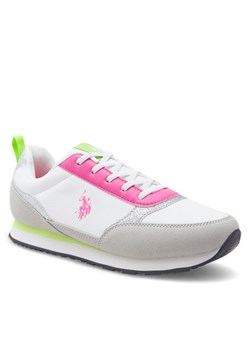 Sneakersy U.S. Polo Assn. NOBIK013 Białe złoto ze sklepu eobuwie.pl w kategorii Buty sportowe dziecięce - zdjęcie 182036223