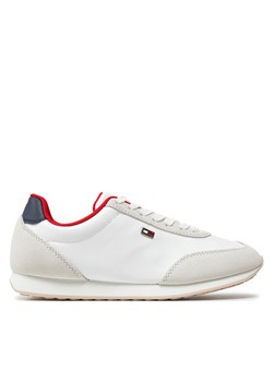 Sneakersy Tommy Hilfiger Flag Heritage Runner FW0FW08077 Biały ze sklepu eobuwie.pl w kategorii Buty sportowe damskie - zdjęcie 182036463