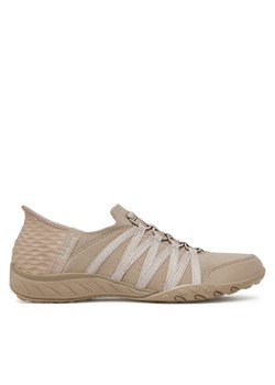 Sneakersy Skechers Slip-Ins: Breathe Easy - Roll With Me 100593/TPE Beżowy ze sklepu eobuwie.pl w kategorii Buty sportowe damskie - zdjęcie 182036633