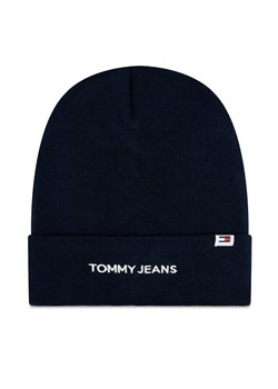 Czapka Tommy Jeans Linear Logo AW0AW15843 Granatowy ze sklepu eobuwie.pl w kategorii Czapki zimowe damskie - zdjęcie 182036693