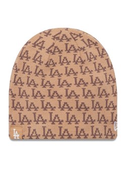 Czapka New Era Jacquard Skull Bean 60565440 Beżowy ze sklepu eobuwie.pl w kategorii Czapki zimowe damskie - zdjęcie 182037551