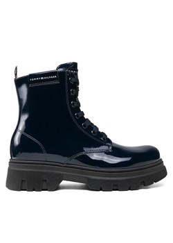 Kozaki Tommy Hilfiger T4A5-33040-0775 S Niebieski ze sklepu eobuwie.pl w kategorii Buty zimowe dziecięce - zdjęcie 182038293
